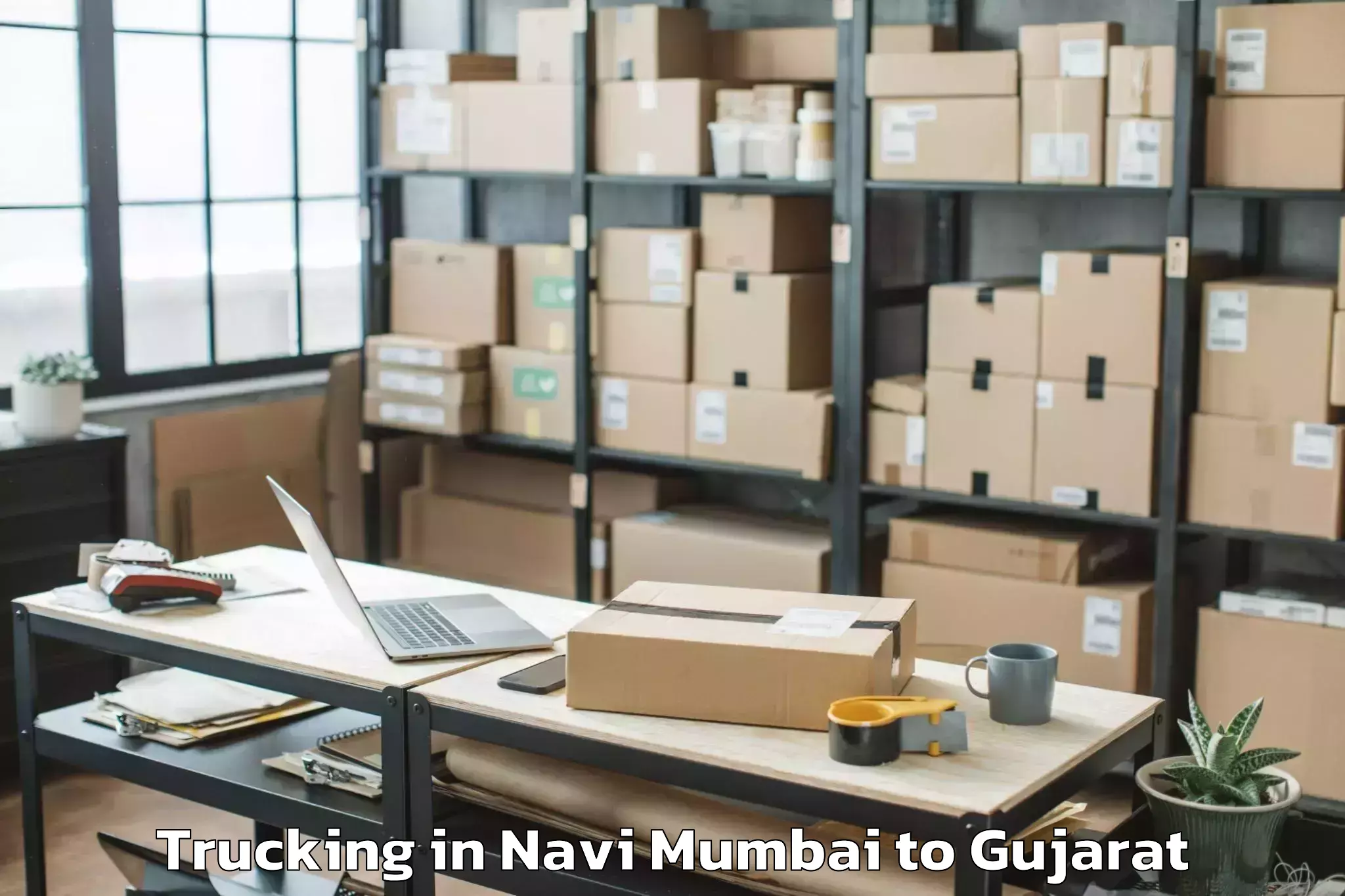 Book Your Navi Mumbai to Shivrajpur Trucking Today